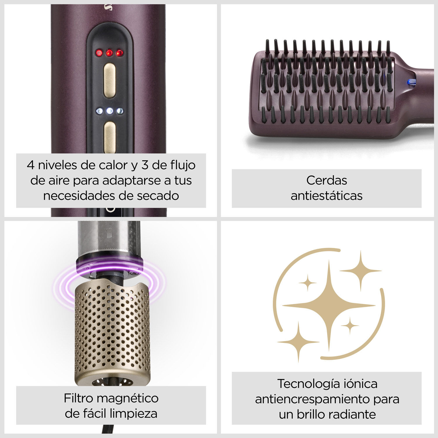 Cepillo alisador Air Power Smooth  &ndash; De mojado a seco y liso sin esfuerzo